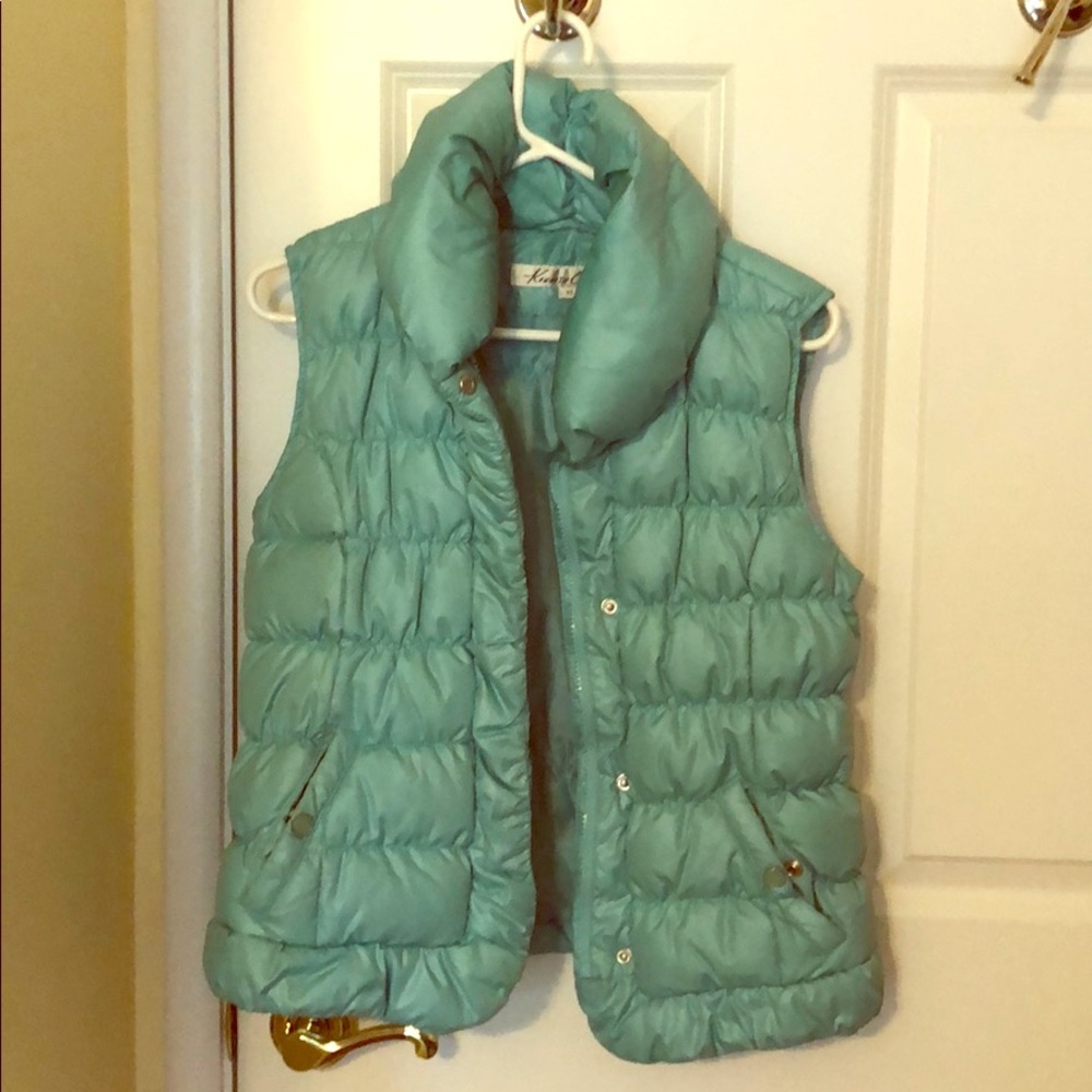 Kenneth Cole New York Teal/Aqua down puff vest